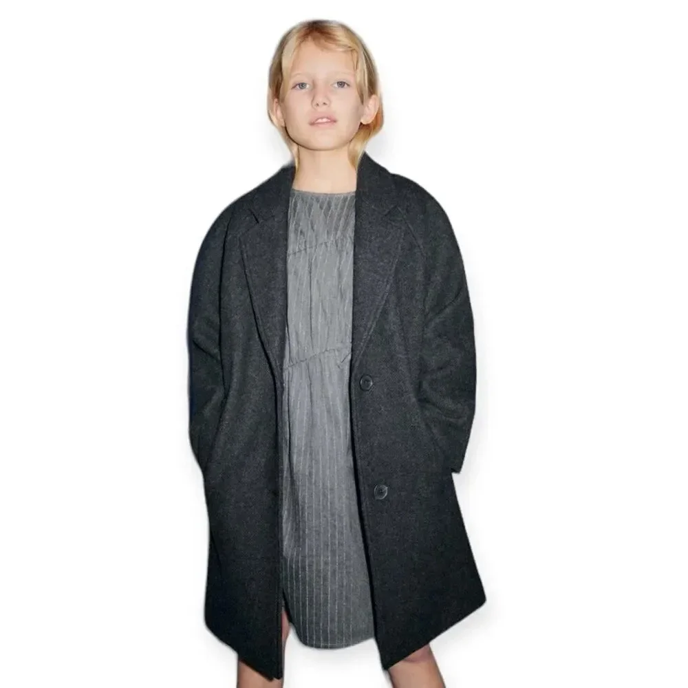 ZARA Kids | Anthracite Gray | PINSTRIPE DRESS